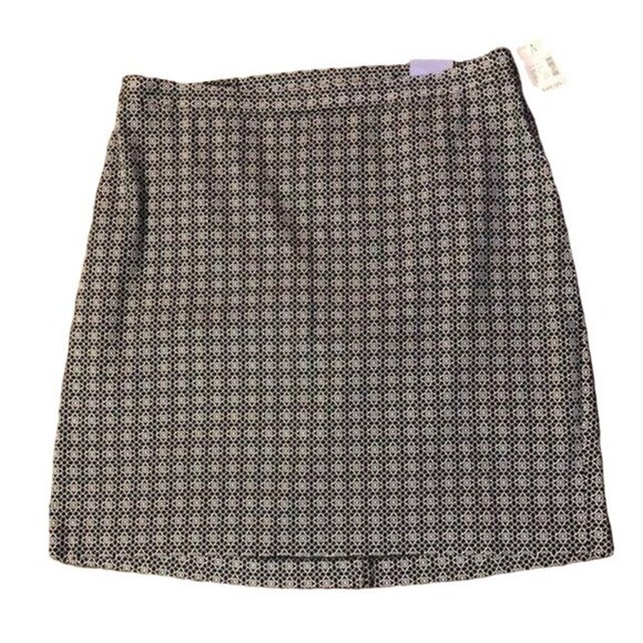 Catherines Skirt Womens 2X NEW Black Patterned Lightweight - Picture 6 of 12